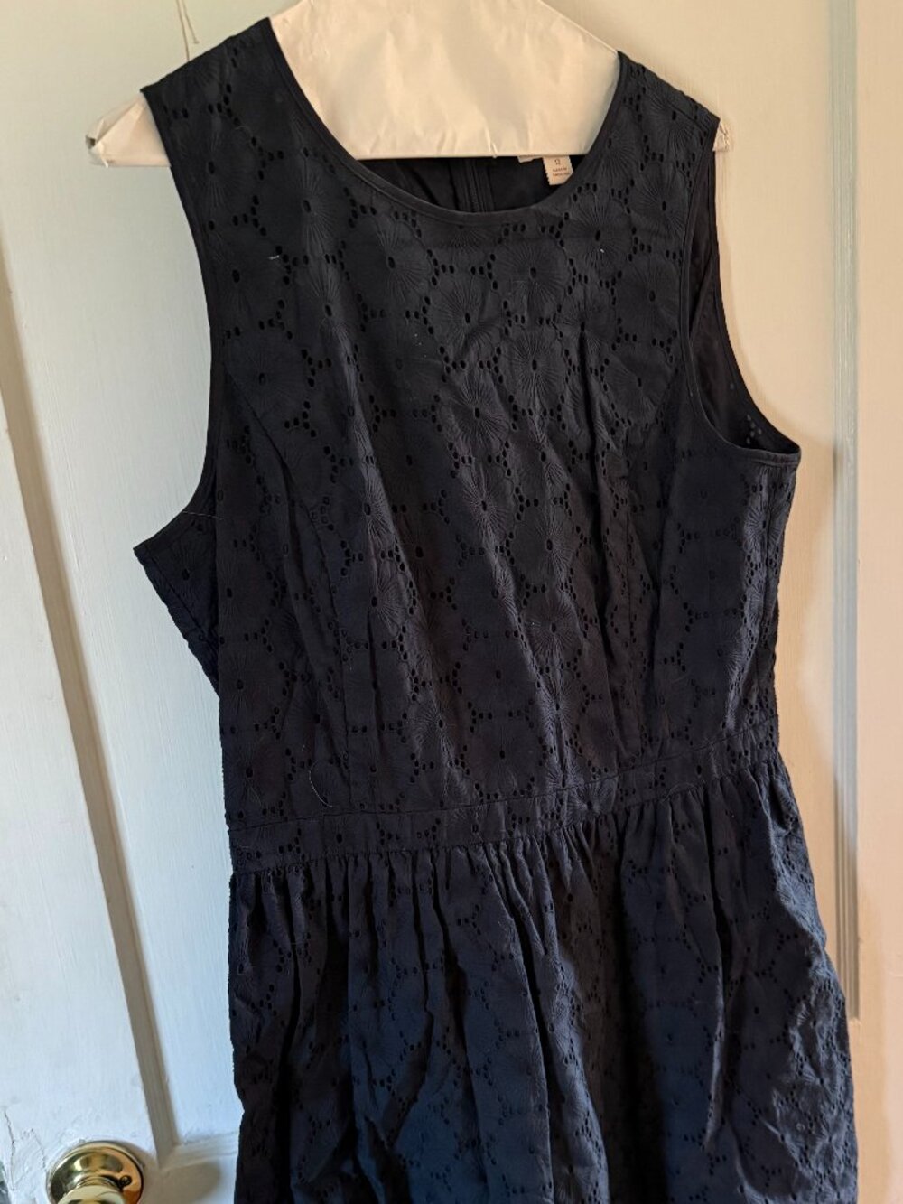 Brooks Brothers Navy Eyelet Dress Size 12